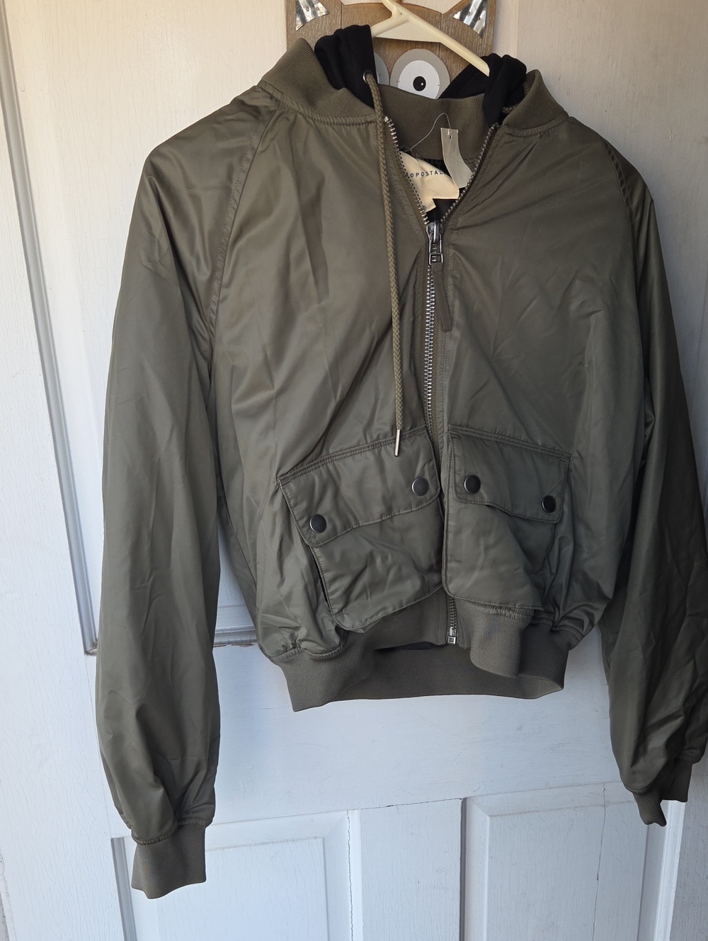 Olive Green Aeropostale Jacket Xs Hooded Removeable New